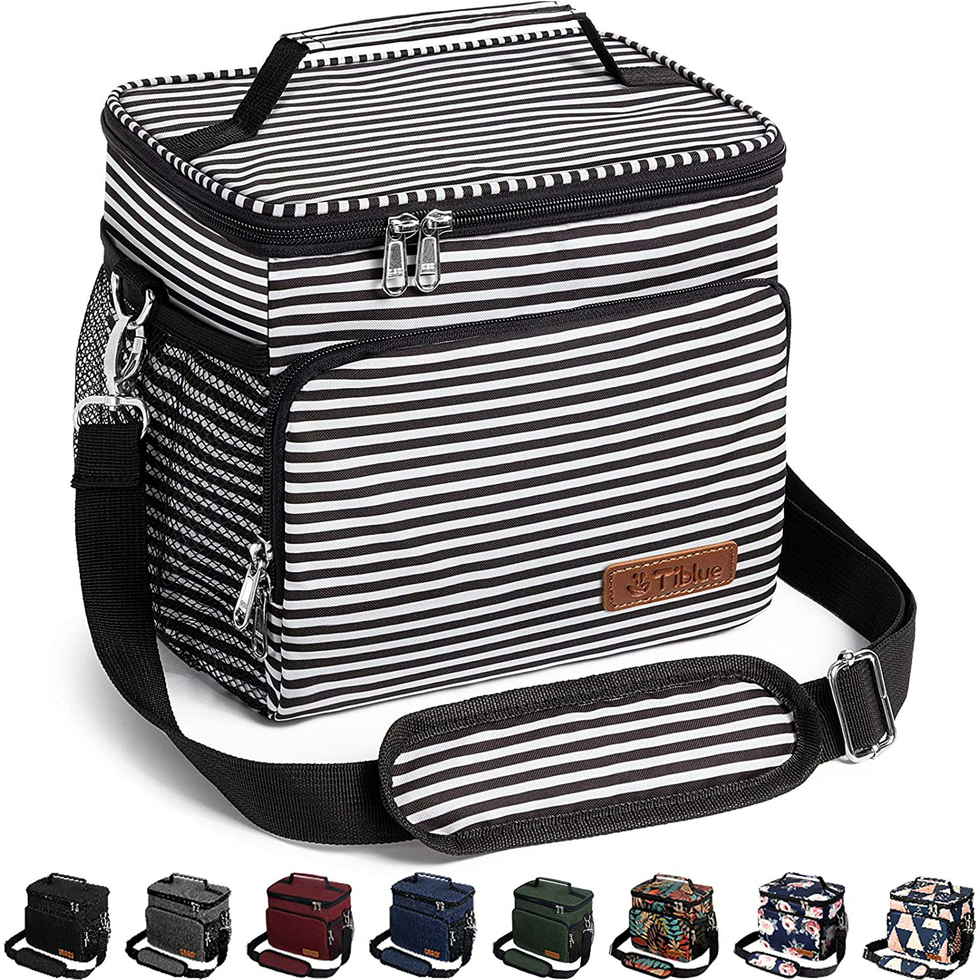 Reusable Lunch Box for Office Work Picnic Beach Leakproof Cooler Tote Bag Freezable Lunch Bag with Adjustable Shoulder Strap for Adult Insulated Lunch Bag for Women/Men